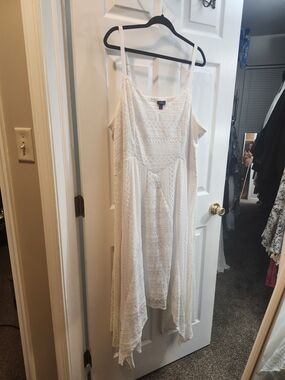 Torrid White Lace Cold-Shoulder Summer Dress, Torrid 3 = 3X